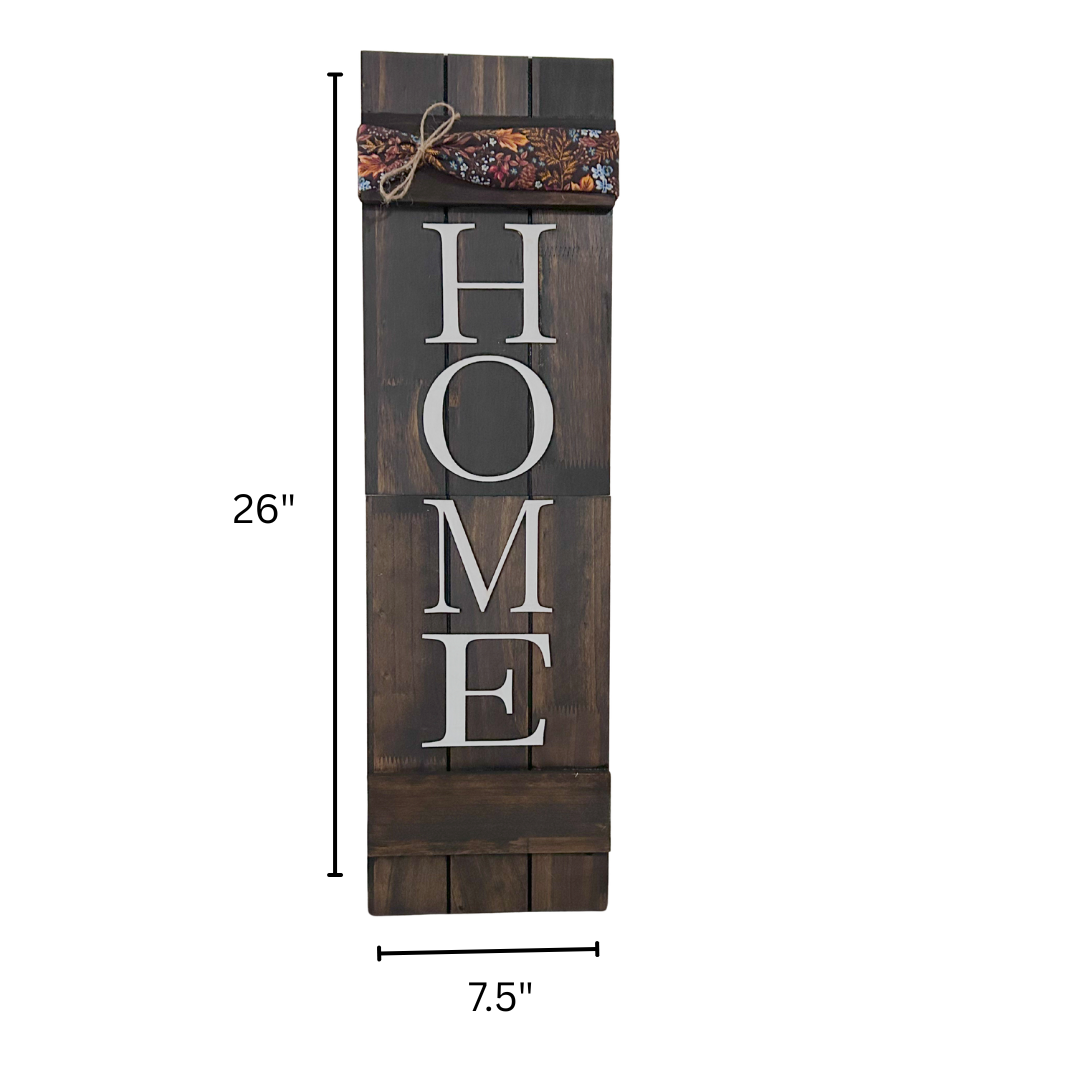 Home Sign for Entryway, Living Room | Rustic Wall Decor | Housewarming Gift