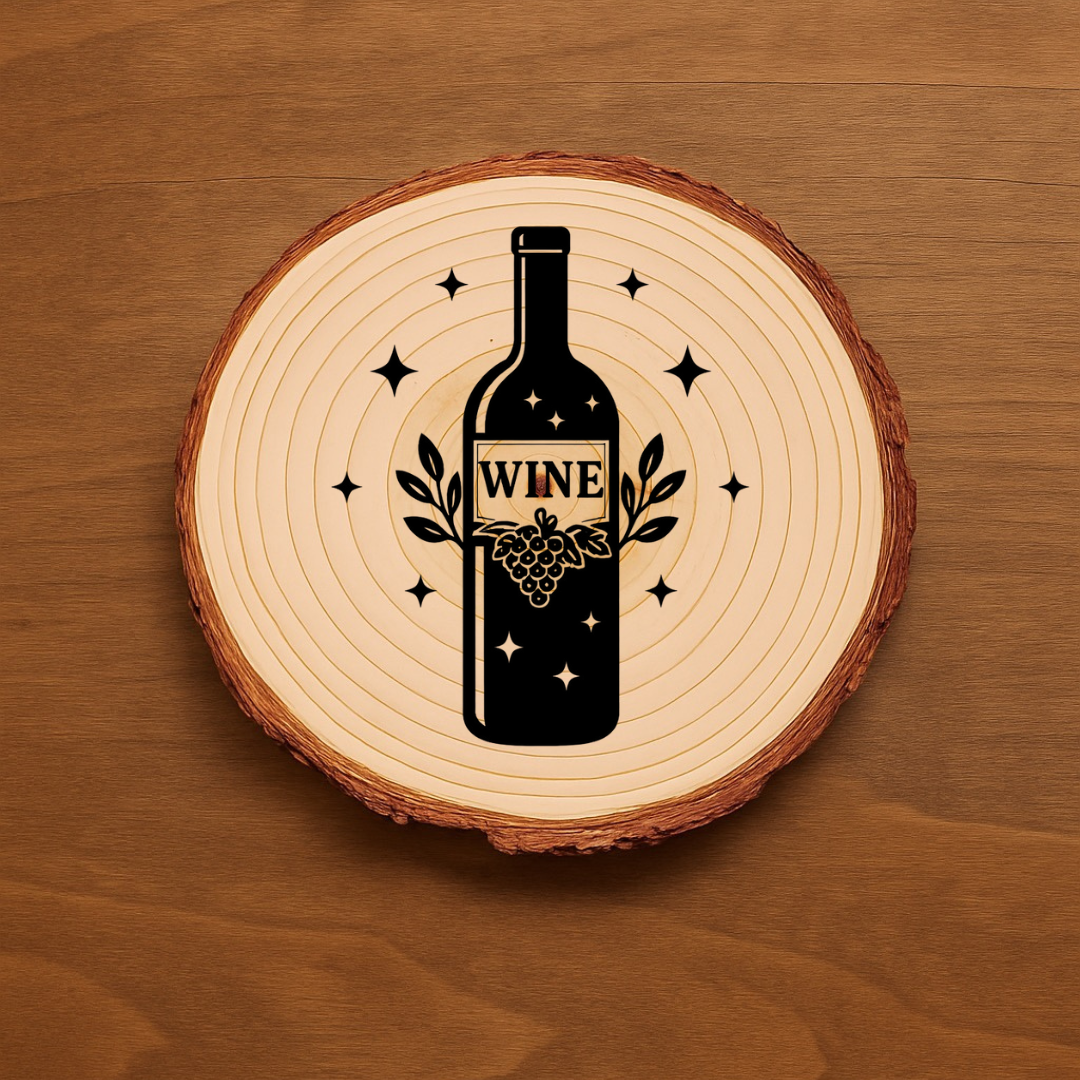 Wine Lover Coaster Set | Funny Wine Coasters – Rustic Wood Slice or Slate