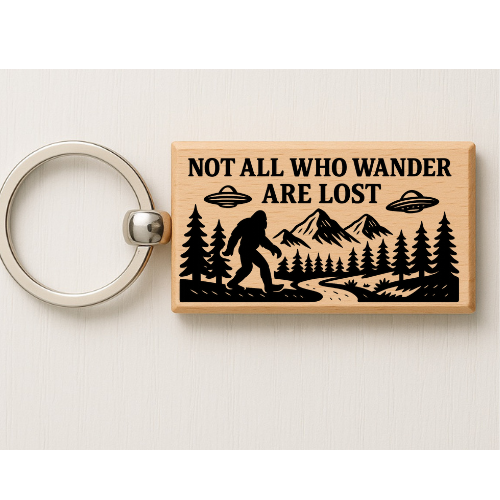 Wandering Bigfoot Keychain