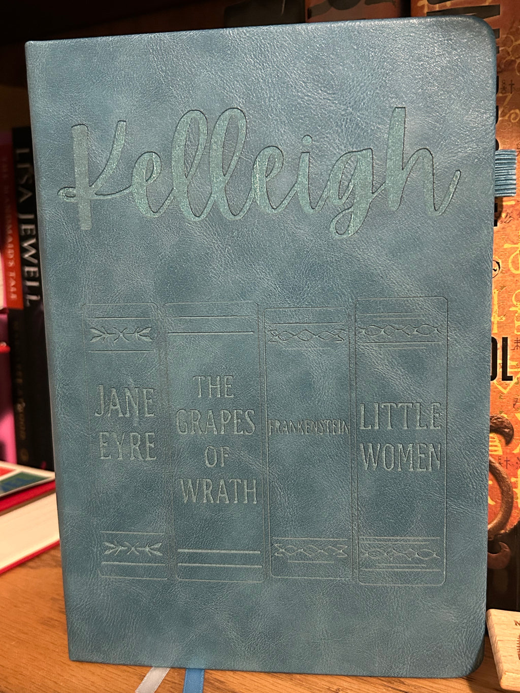 Personalized Book Lover Gift – Laser Engraved Leather Spiral Notebook