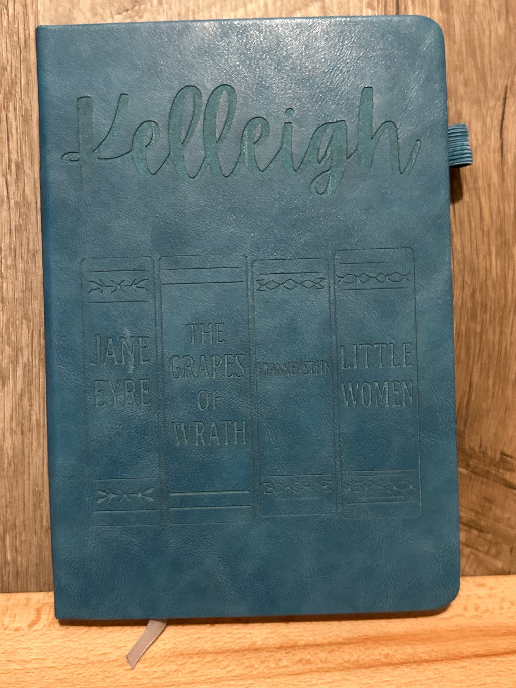 Personalized Book Lover Gift – Laser Engraved Leather Spiral Notebook