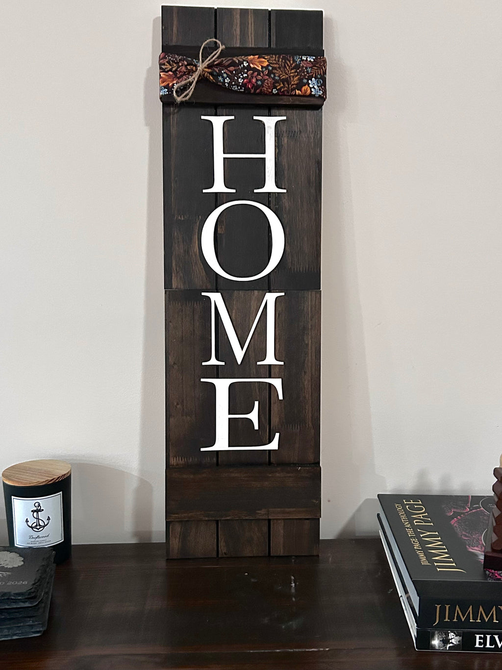 Home Sign for Entryway, Living Room | Rustic Wall Decor | Housewarming Gift