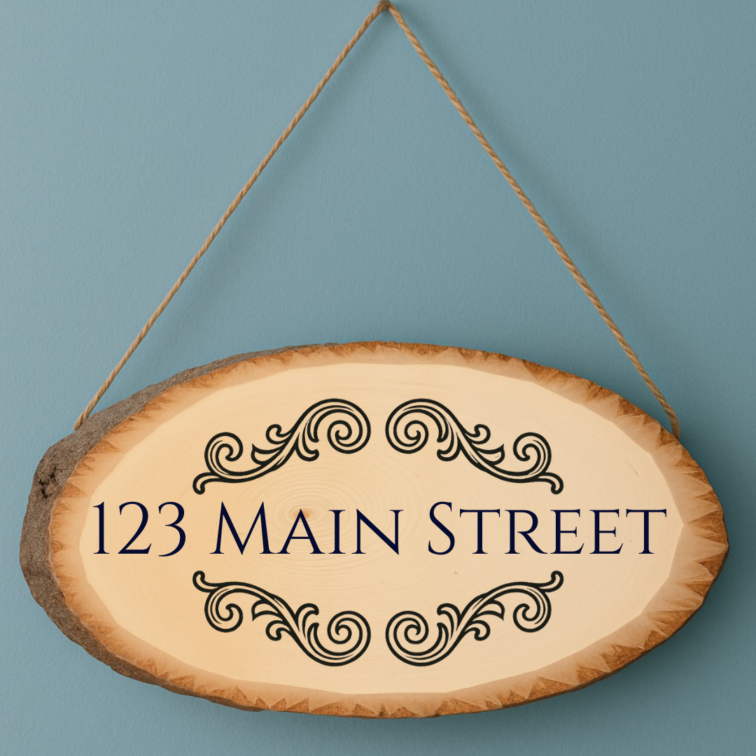 Wooden Address Sign