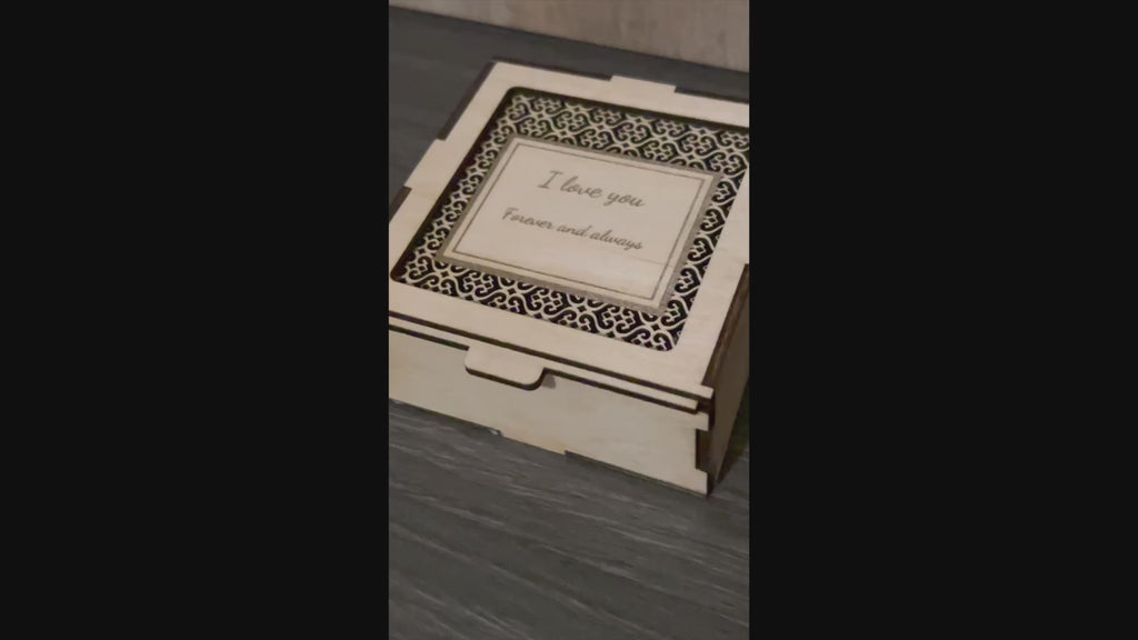 Personalized Rose Gold Name Necklace – Custom Engraved Stainless Steel Bar Necklace with Slide-Out Valentine Gift Box