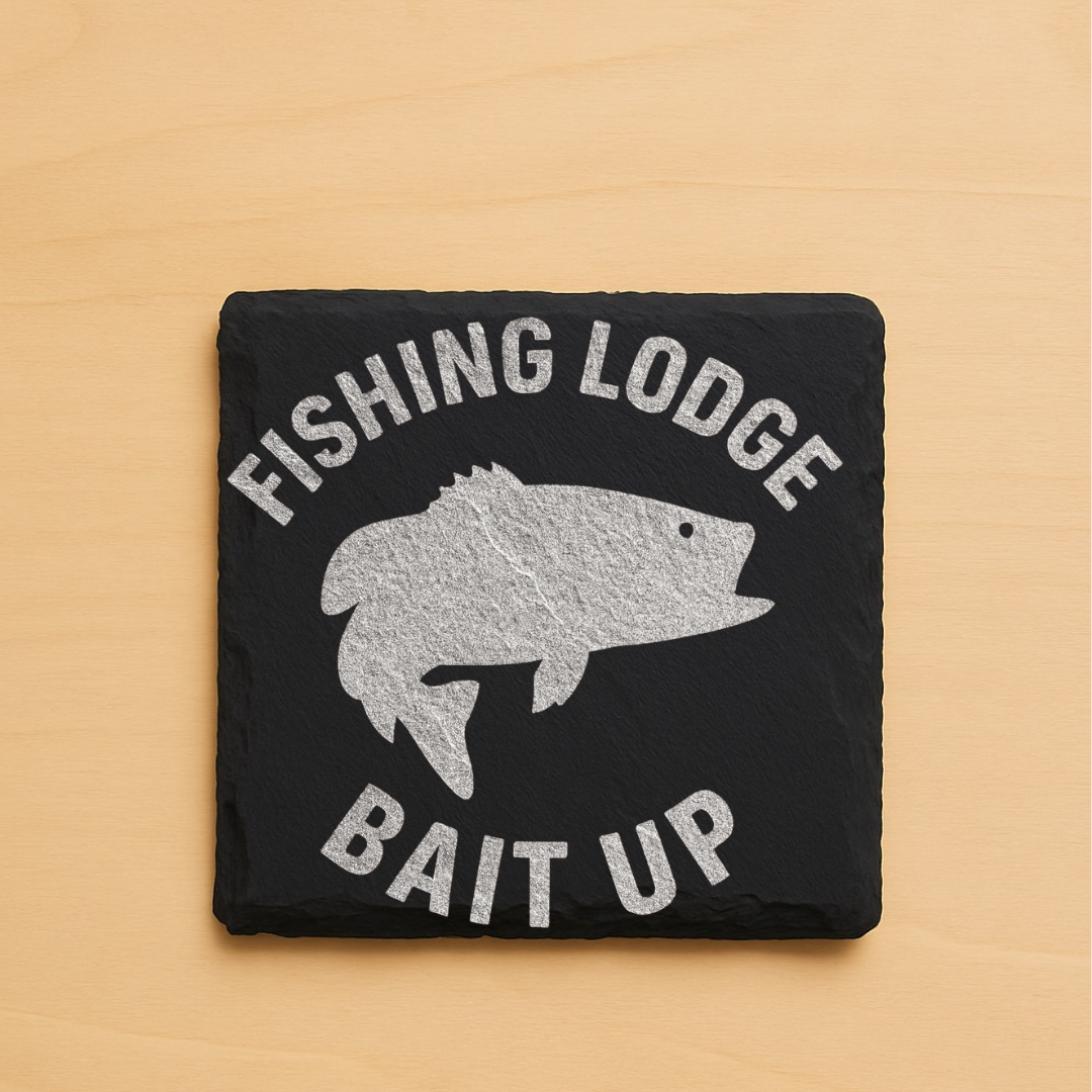 Fishing Themed Slate Coaster